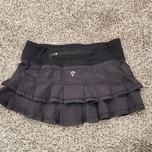 Chic Black Tiered Mini Skirt